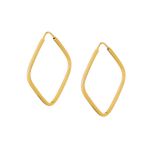 Brinco De Ouro 18k Argola Losango Slim m