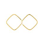 Brinco De Ouro 18k Argola Losango Slim m