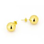 Brinco De Ouro 18k Bolinha De 9mm