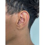 Brinco Masculino Individual De Ouro 18k Argola Fio Redondo De 10mm