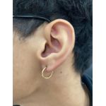 Brinco Masculino Individual De Ouro 18k Argola 14mm Plus