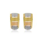 Brinco De Ouro 18k Tricolor 