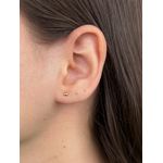 Brinco De Ouro 18k Coração Cheio 3,0mm