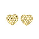 Brinco De Ouro 18k Coração Alado M