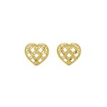 Brinco De Ouro 18k Coração Alado P