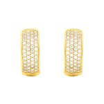 Brinco De Ouro 18k Meia Argola Lumiere P
