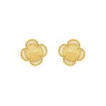 Brinco De Ouro 18k Trevo 