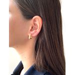 Brinco De Ouro 18k Argola Line