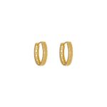 Brinco De Ouro 18k Argola Oval Viena