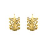 Brinco De Ouro 18k Ramo com Zircônias