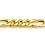 Corrente De Ouro 18k Groumet 3x1 De 2,3mm Com 70cm