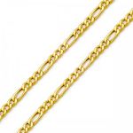 Corrente De Ouro 18k Groumet 3x1 De 2,3mm Com 70cm