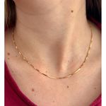 Corrente De Ouro 18k Veneziana De 1,0mm Com 40cm