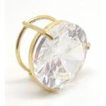 Pingente Ponto De Luz De Ouro 18k Com Zircônia De 6mm 