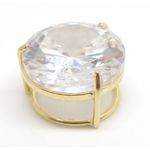 Pingente Ponto De Luz De Ouro 18k Com Zircônia De 6mm 