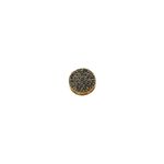 Pingente De Ouro 18k Pavê Redondo Com Zircônias Negras