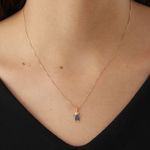Pingente De Ouro 18k Menino Com Zircônias Azuis