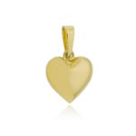 Gargantilha De Ouro 18k Fio De Nylon 40cm Com Pingente Coração Grande
