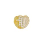 Pingente de Ouro 18k Coração De 8,0mm Com Zircônias Branca