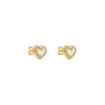 Brinco De Ouro 18k Hearts Glow