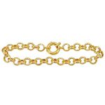 Pulseira De Ouro 18k Português De 6,8mm Com 21cm