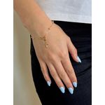 Pulseira De Ouro 18k Terço De Mão Com 20cm