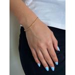 Pulseira De Ouro 18k Corda De 2,3mm Com 19cm