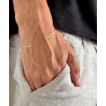 Pulseira De Ouro 18k Piastrine De 1,6mm Com 21cm