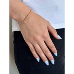 Pulseira De Ouro 18k Corda Tricolor De 3mm Com 17cm