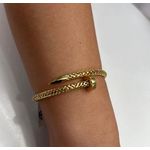 Pulseira De Ouro 18k Prego Detalhada