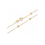 Corrente De Ouro 18k Veneziana Com Bolinhas De 4,0mm Com 45cm