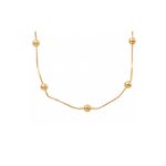 Corrente De Ouro 18k Veneziana Com Bolinhas De 4,0mm Com 45cm