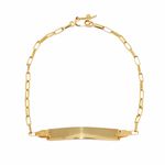 Pulseira Infantil De Ouro 18k Cartie De 16cm Com Chapinha
