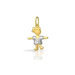 Pingente De Ouro 18k Menina De 20mm