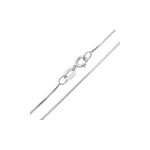 Corrente De Ouro Branco 18k Veneziana De 0,7mm Com 45cm