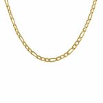 Corrente De Ouro 18k Groumet 3x1 De 6,3mm Com 70cm