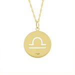 Pingente De Ouro 18k Signo Libra