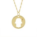 Pingente De Ouro 18k Mão de Fátima