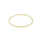 Pulseira Infantil De Ouro 18k Português De 2,5mm Com 14cm
