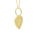 Pingente De Ouro 18k Coração Diamantada M