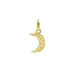 Pingente De Ouro 18k Lua Diamantada P
