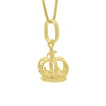 Pingente De Ouro 18k Coroa Elizabeth