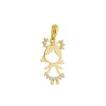 Pingente De Ouro 18k Menina Sortuda