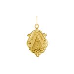 Pingente De Ouro 18k Medalha De Nossa Senhora Da Aparecida 22mm