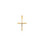 Pingente De Ouro 18k Crucifixo Com 21mm