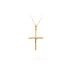 Pingente De Ouro 18k Crucifixo Com 21mm