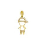 Pingente De Ouro 18k Menino Sortudo