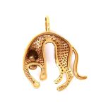 Pingente De Ouro 18k Pantera Com Zircônias