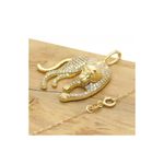 Pingente De Ouro 18k Pantera Com Zircônias