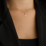 Pingente De Ouro 18k Cruz Pequena